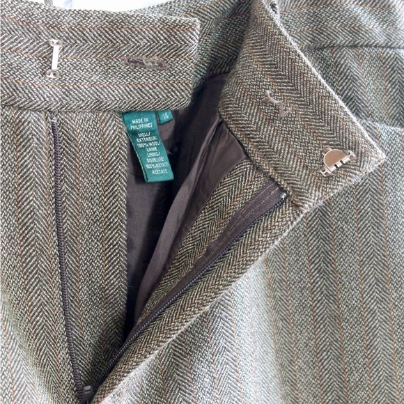 Lauren by Ralph Lauren Pleated Wool Tweed Trousers - Picture 7 of 9